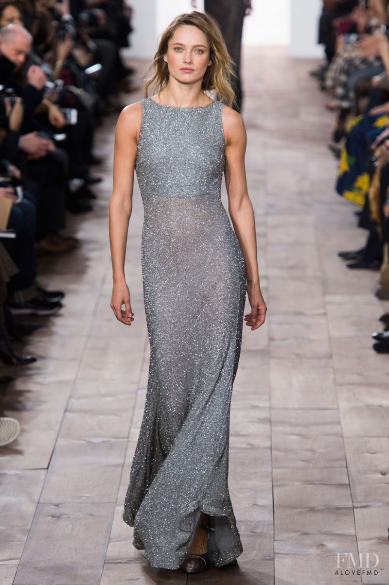 Karmen Pedaru featured in  the Michael Kors Collection fashion show for Autumn/Winter 2015