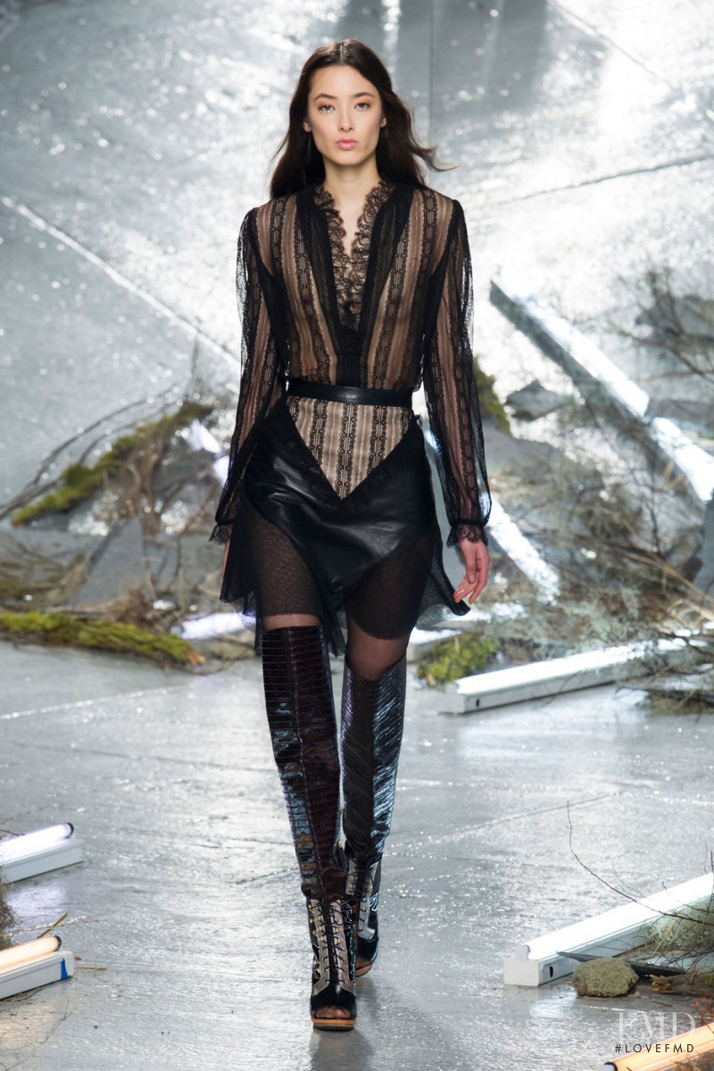 Tiana Tolstoi featured in  the Rodarte fashion show for Autumn/Winter 2015