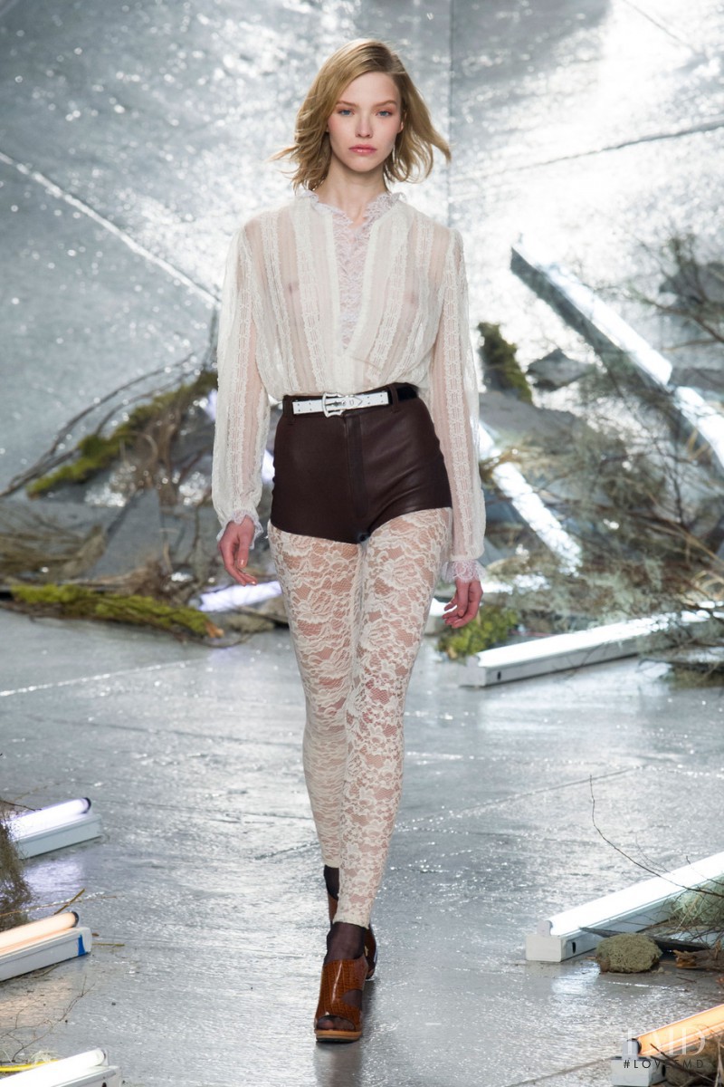 Sasha Luss featured in  the Rodarte fashion show for Autumn/Winter 2015