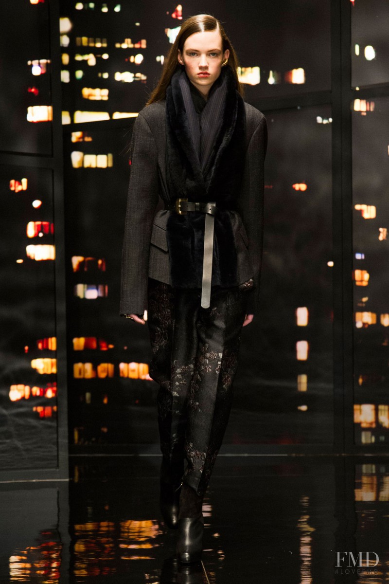 Adrienne Juliger featured in  the Donna Karan New York fashion show for Autumn/Winter 2015