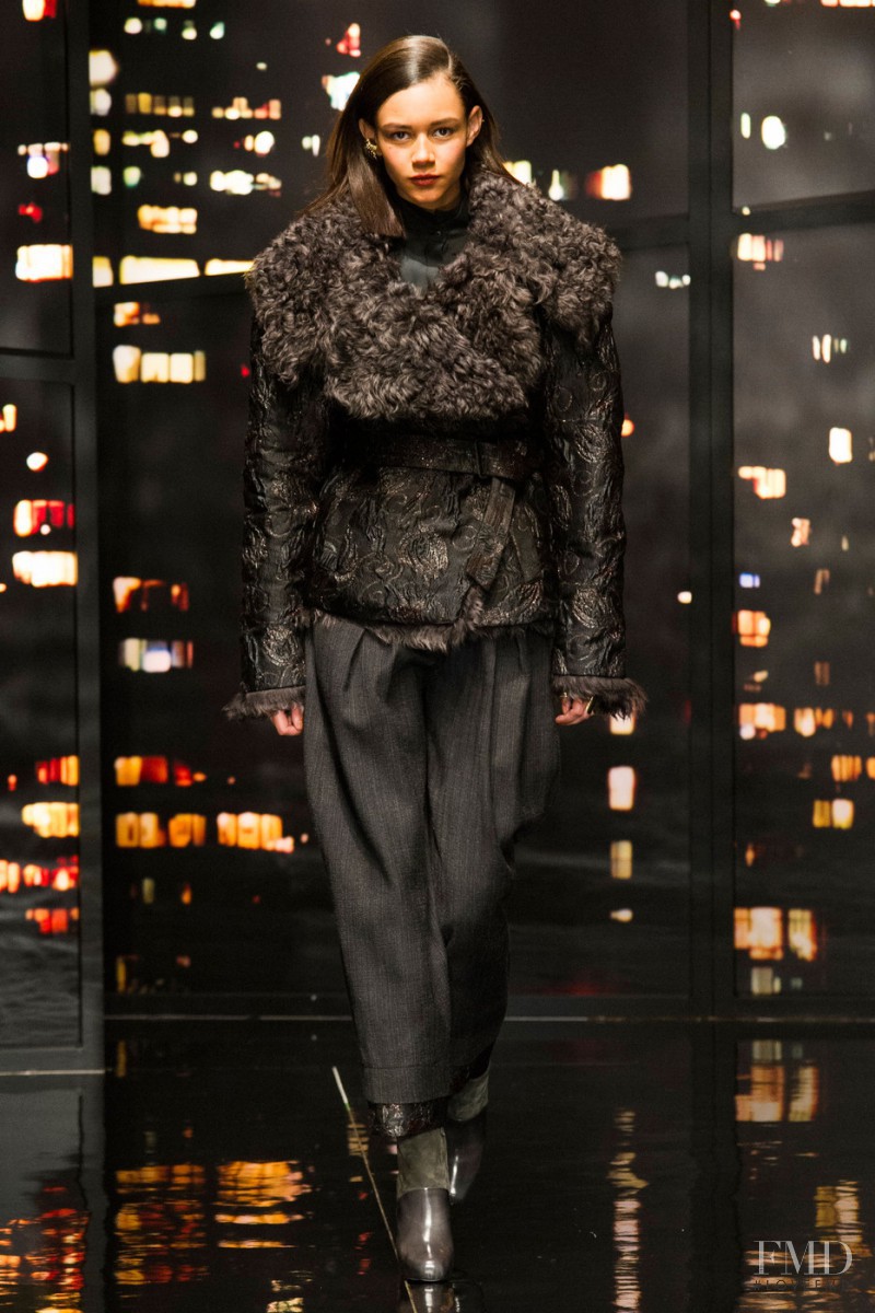 Binx Walton featured in  the Donna Karan New York fashion show for Autumn/Winter 2015