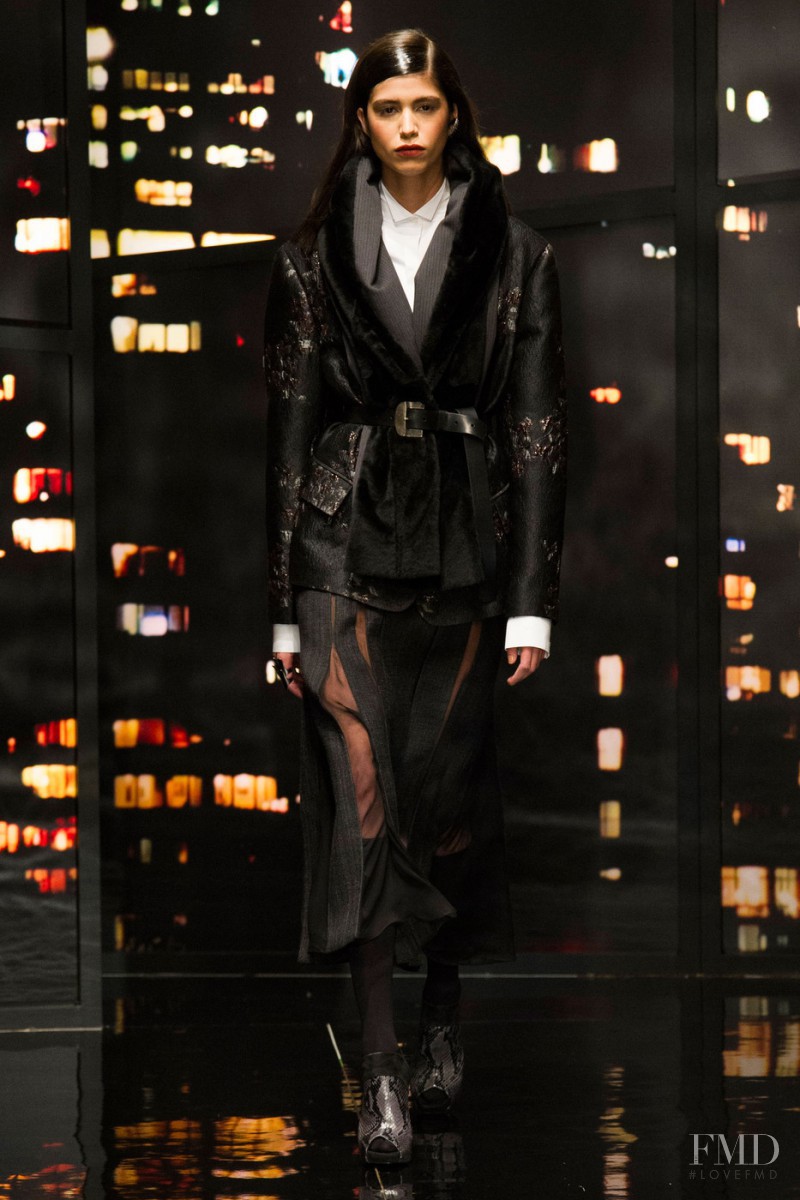 Mica Arganaraz featured in  the Donna Karan New York fashion show for Autumn/Winter 2015