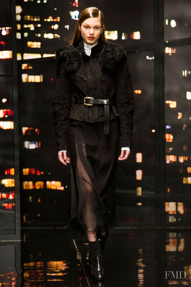 Annika Krijt featured in  the Donna Karan New York fashion show for Autumn/Winter 2015