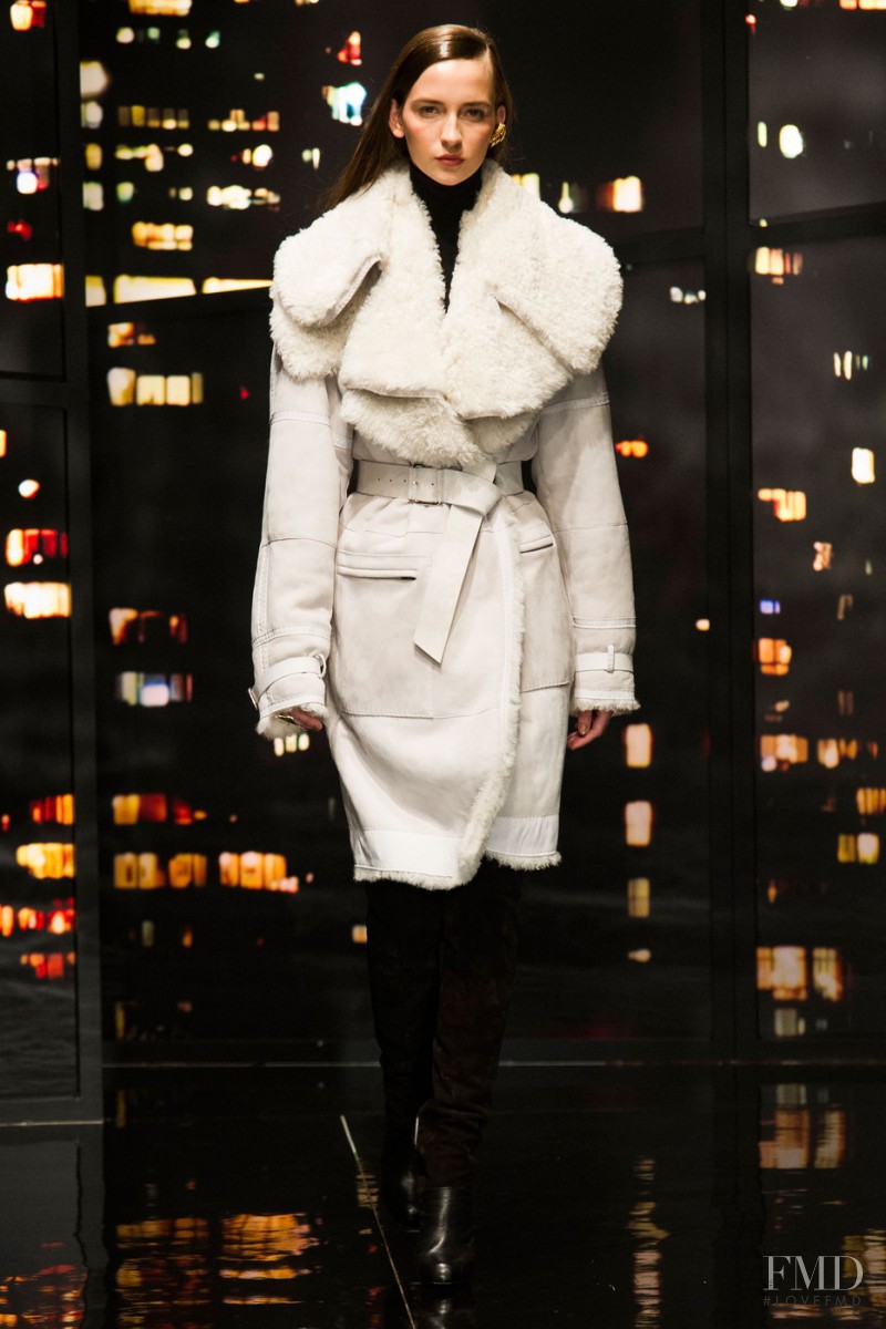 Waleska Gorczevski featured in  the Donna Karan New York fashion show for Autumn/Winter 2015