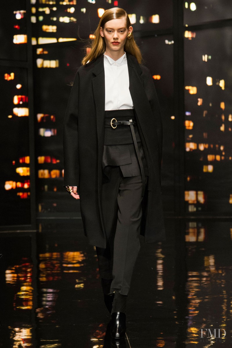 Ondria Hardin featured in  the Donna Karan New York fashion show for Autumn/Winter 2015