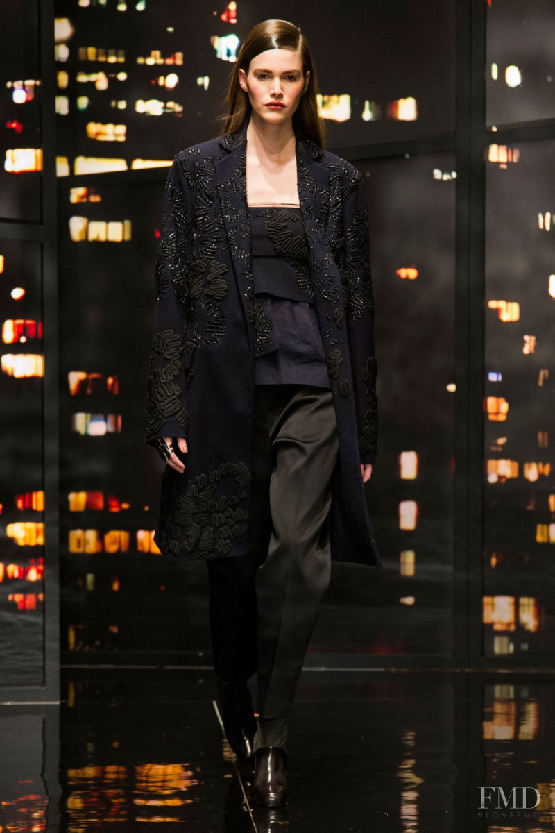 Vanessa Moody featured in  the Donna Karan New York fashion show for Autumn/Winter 2015