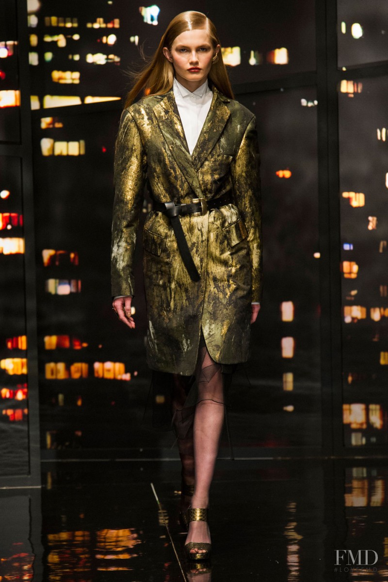 Aneta Pajak featured in  the Donna Karan New York fashion show for Autumn/Winter 2015