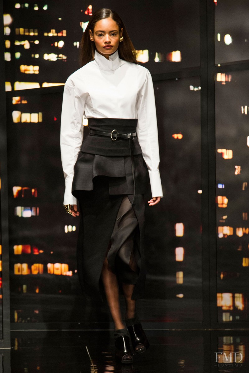 Malaika Firth featured in  the Donna Karan New York fashion show for Autumn/Winter 2015