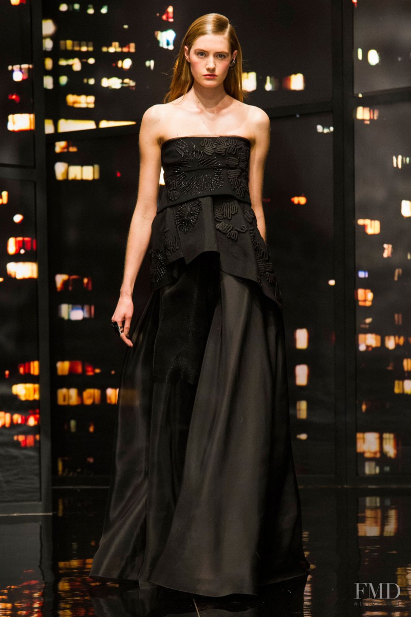 Sanne Vloet featured in  the Donna Karan New York fashion show for Autumn/Winter 2015