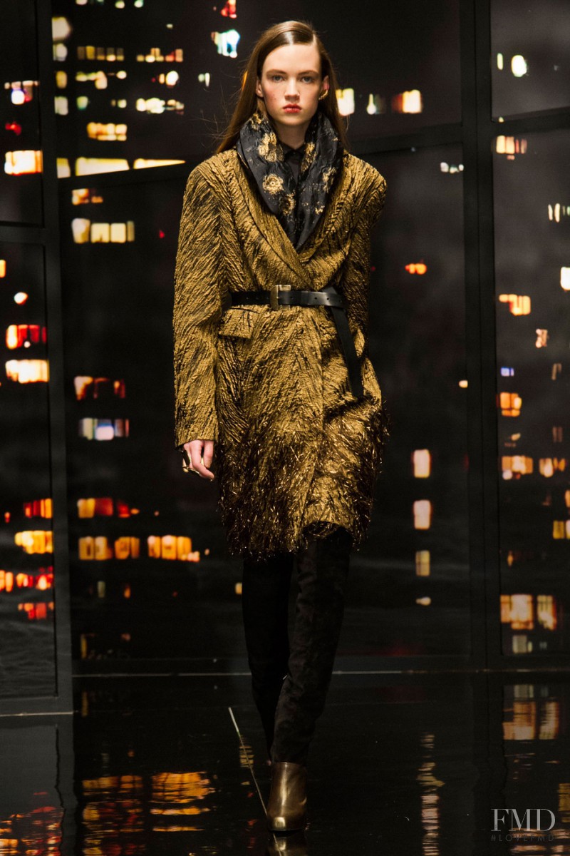Adrienne Juliger featured in  the Donna Karan New York fashion show for Autumn/Winter 2015