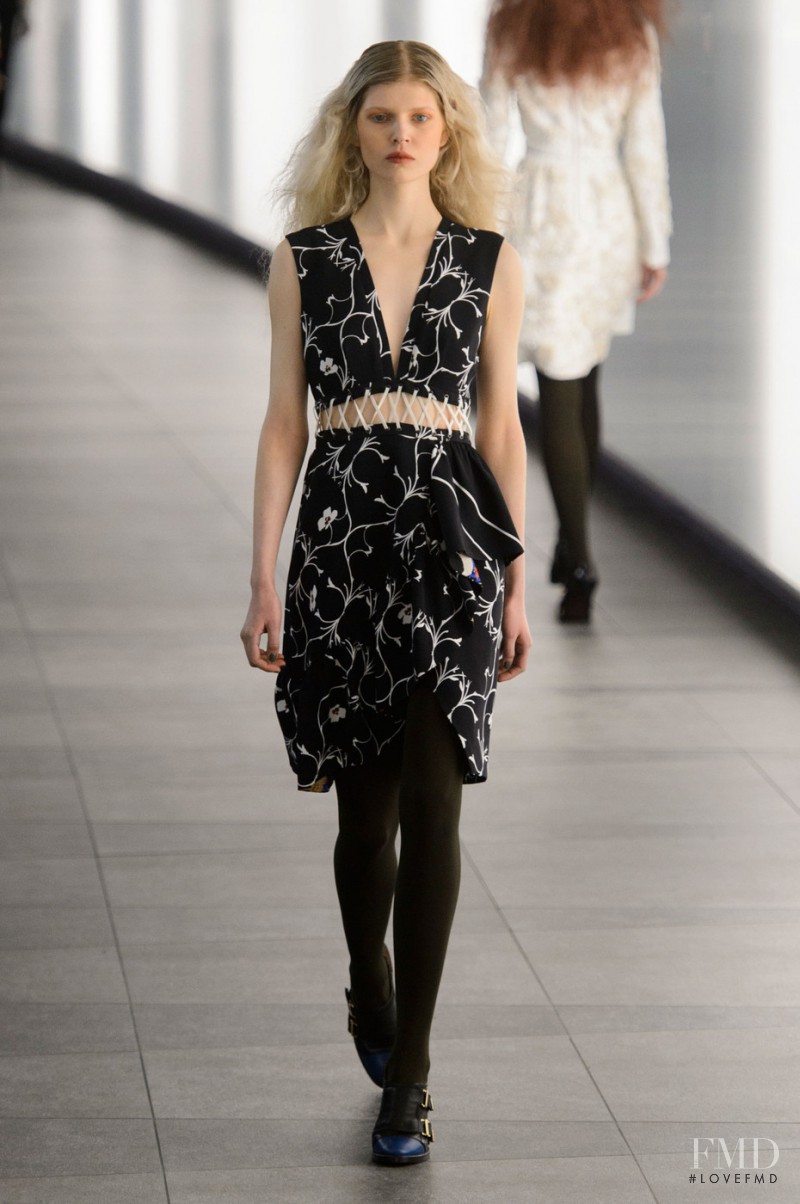 Ola Rudnicka featured in  the Preen by Thornton Bregazzi fashion show for Autumn/Winter 2015