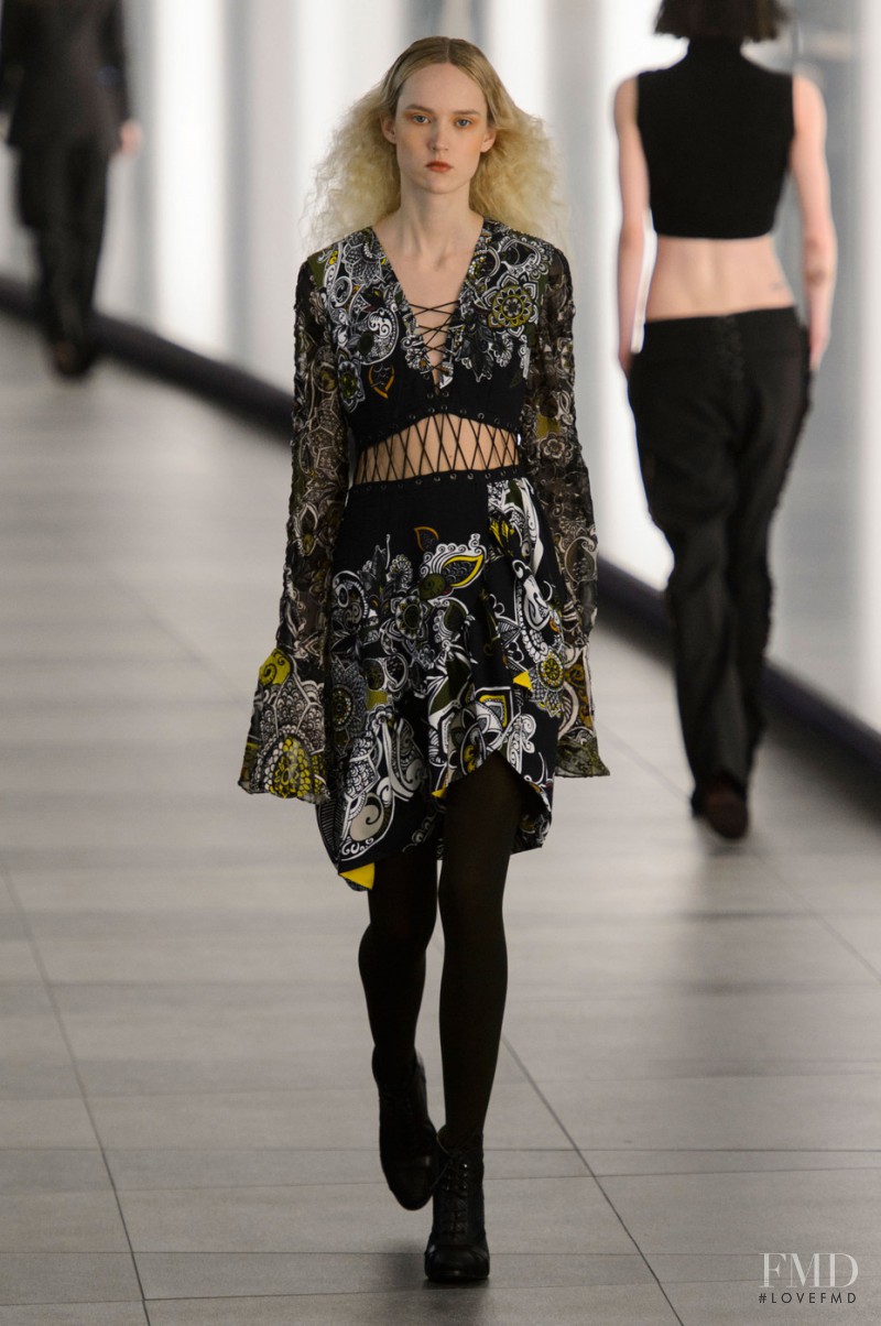 Harleth Kuusik featured in  the Preen by Thornton Bregazzi fashion show for Autumn/Winter 2015