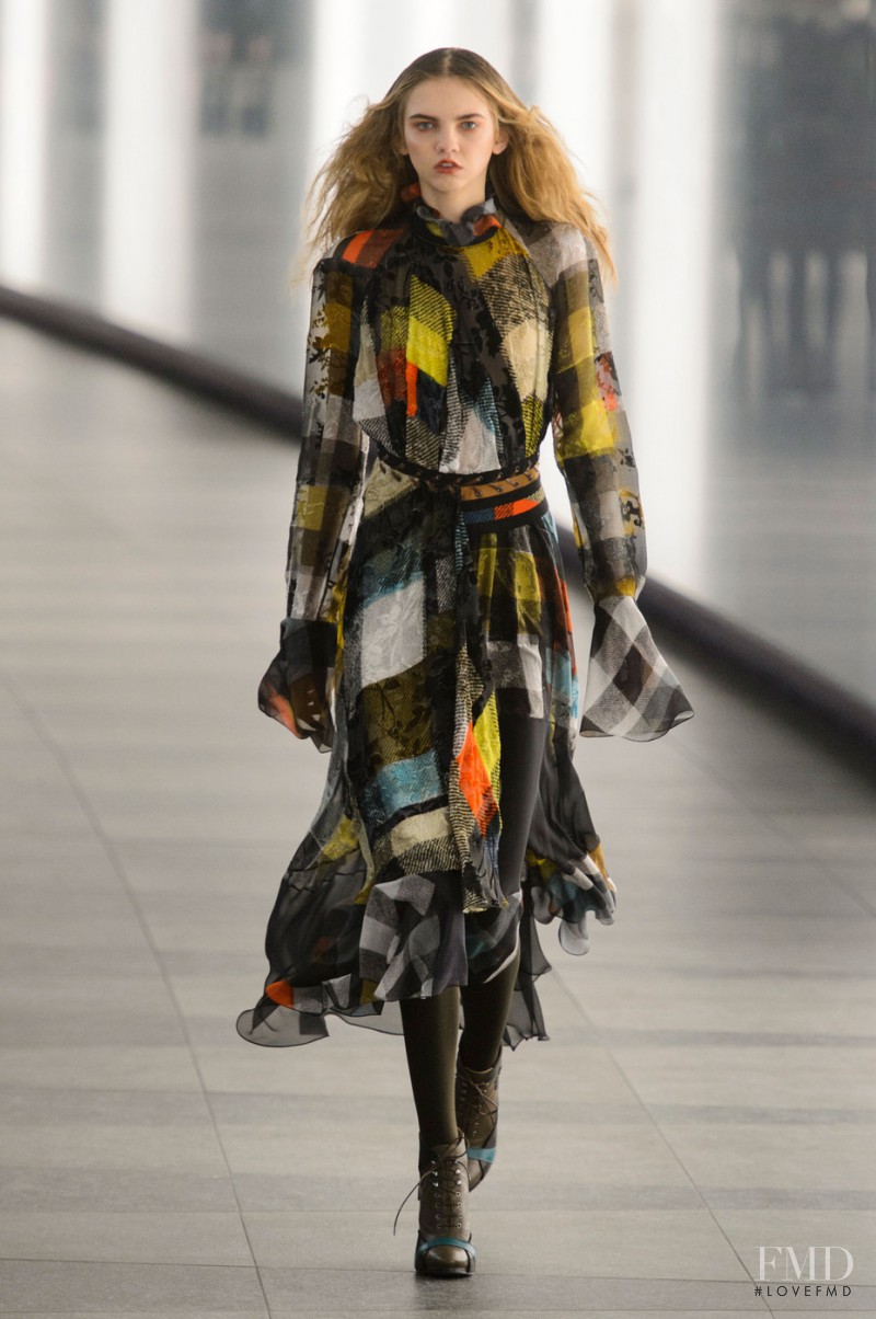 Molly Bair featured in  the Preen by Thornton Bregazzi fashion show for Autumn/Winter 2015