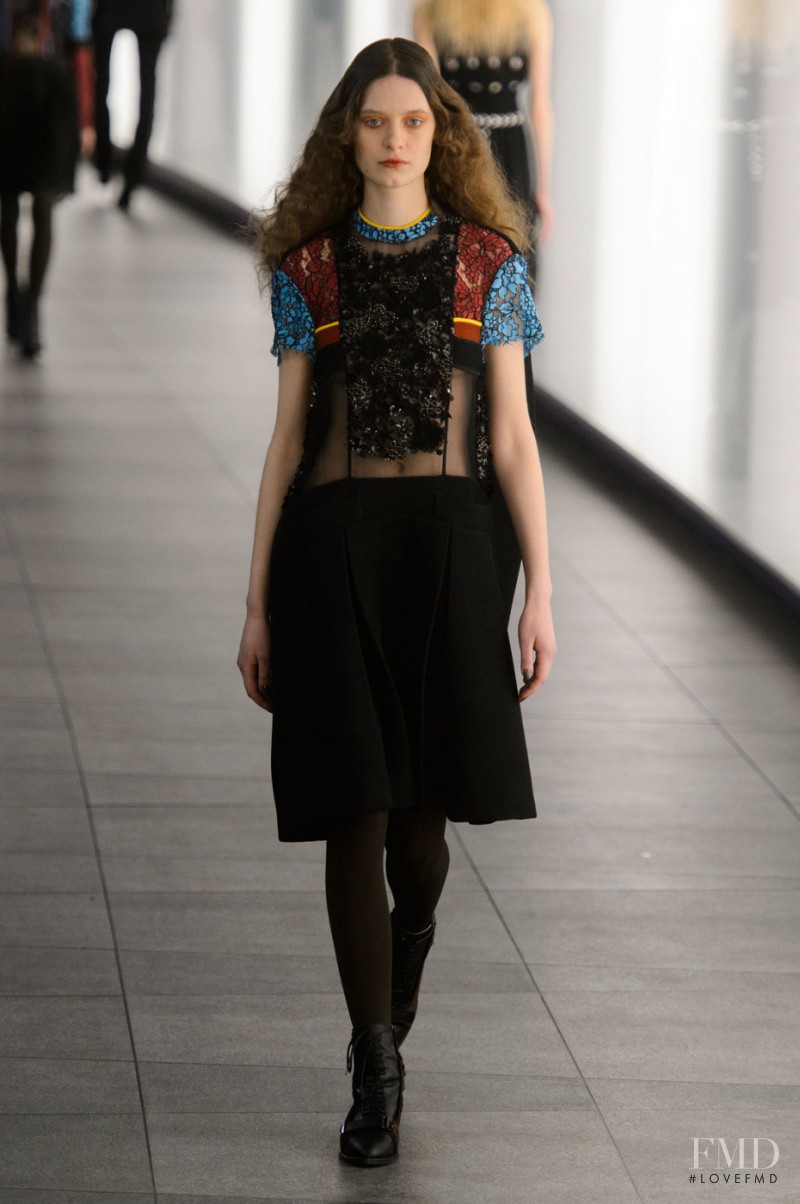 Anika Cholewa featured in  the Preen by Thornton Bregazzi fashion show for Autumn/Winter 2015