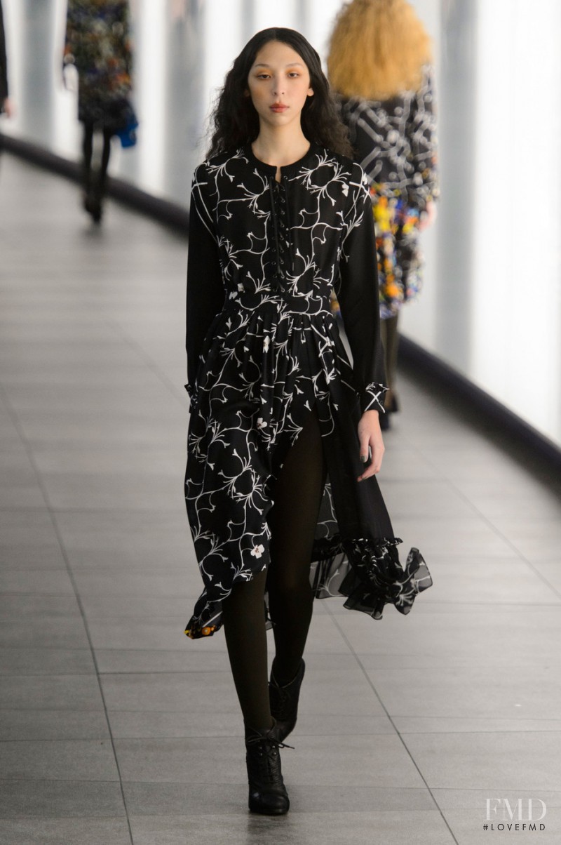 Issa Lish featured in  the Preen by Thornton Bregazzi fashion show for Autumn/Winter 2015