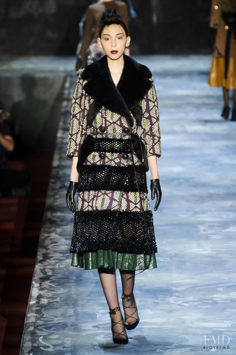 Issa Lish featured in  the Marc Jacobs fashion show for Autumn/Winter 2015