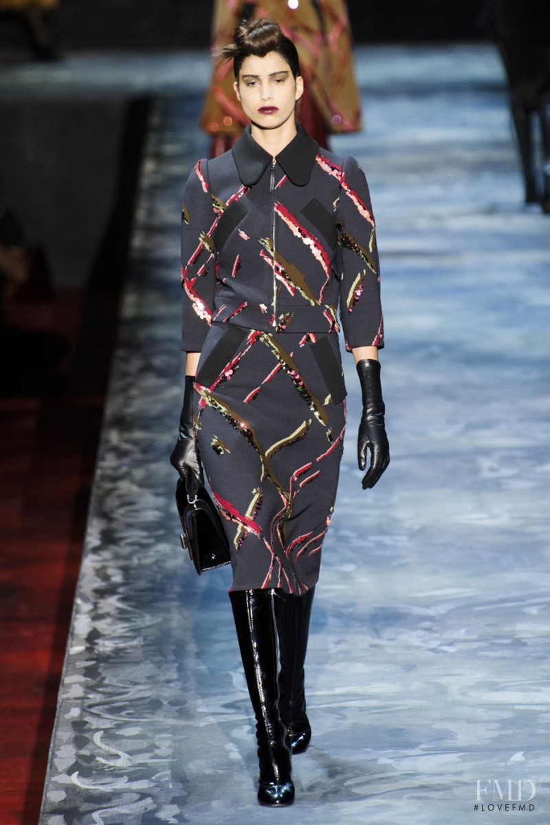 Mica Arganaraz featured in  the Marc Jacobs fashion show for Autumn/Winter 2015