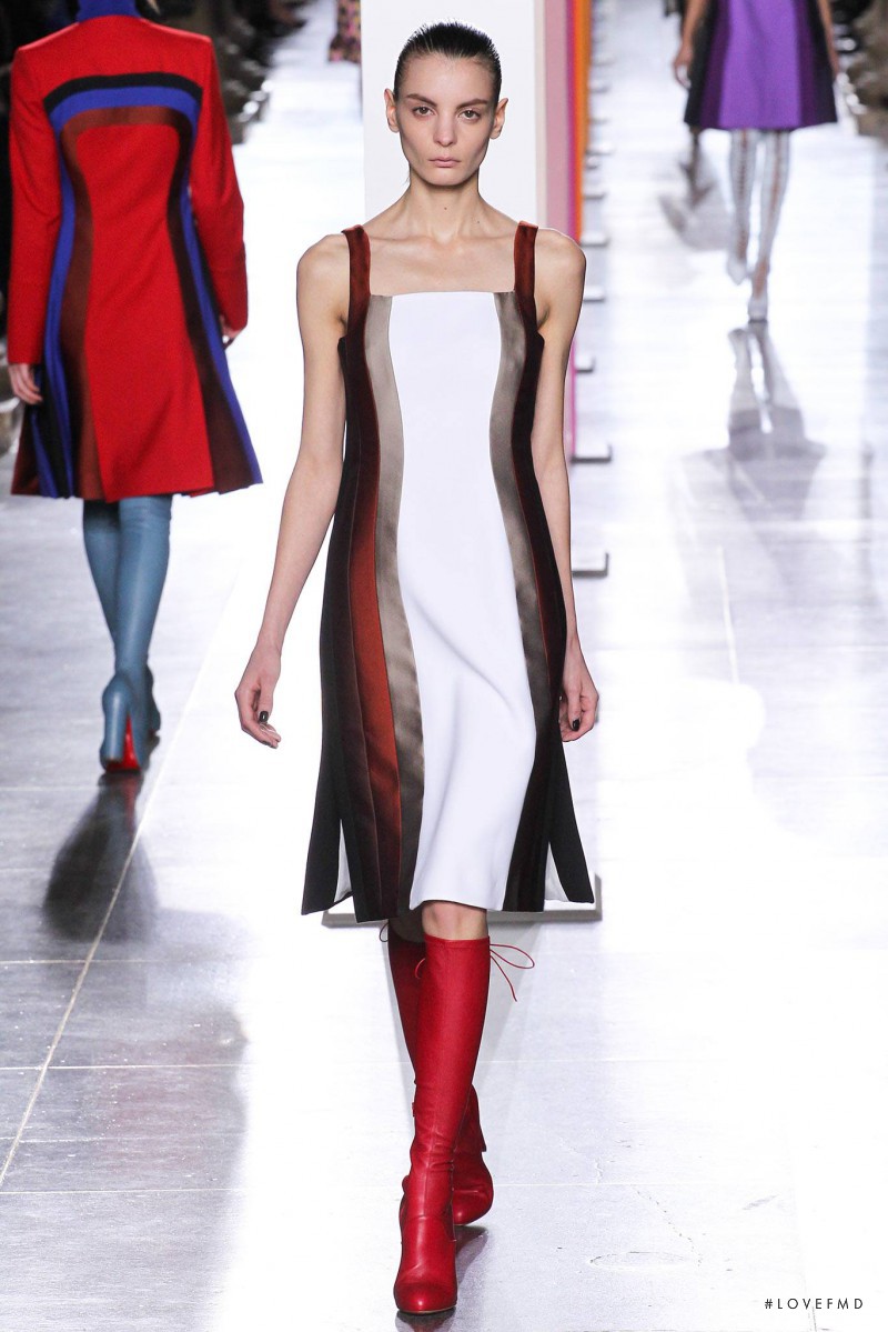 Audrey Nurit featured in  the Jonathan Saunders fashion show for Autumn/Winter 2015
