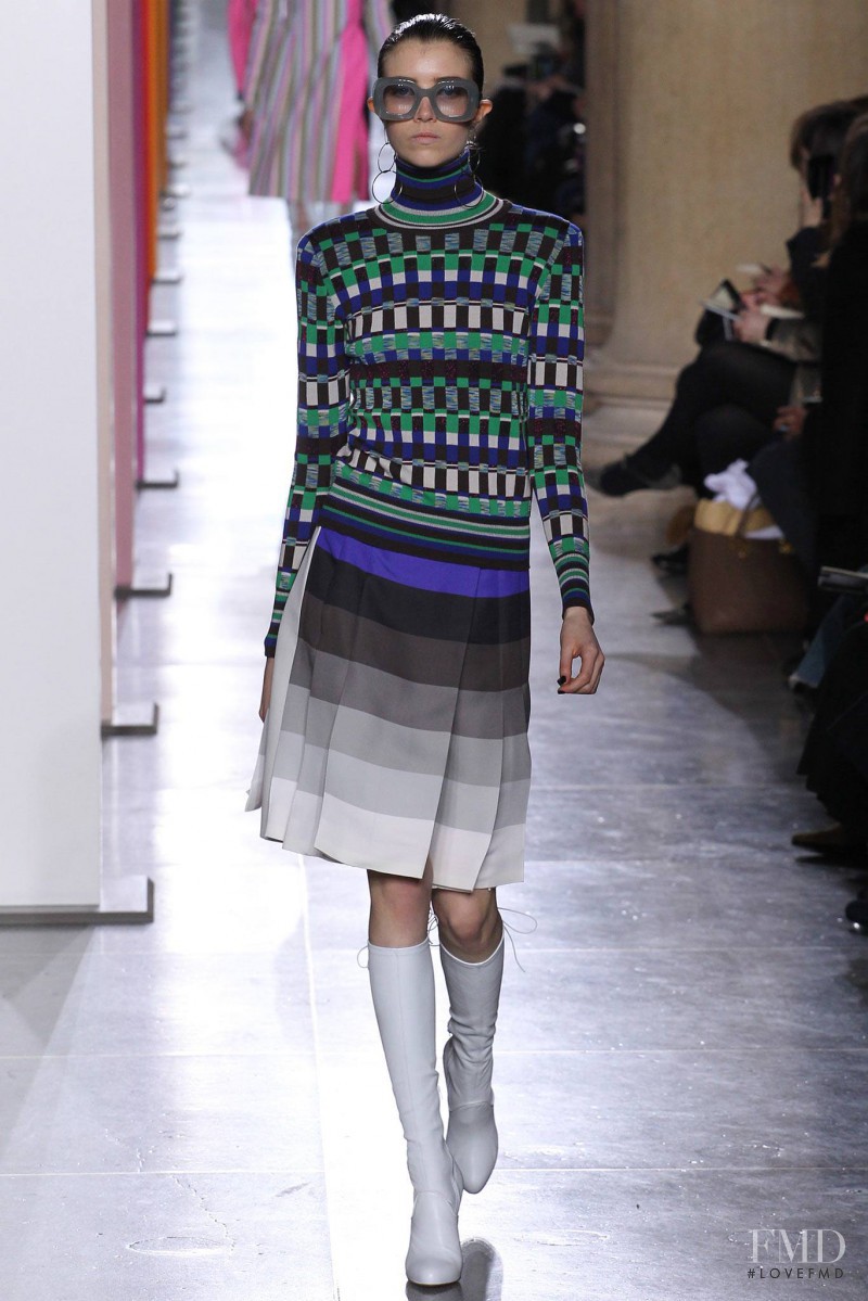 Grace Hartzel featured in  the Jonathan Saunders fashion show for Autumn/Winter 2015