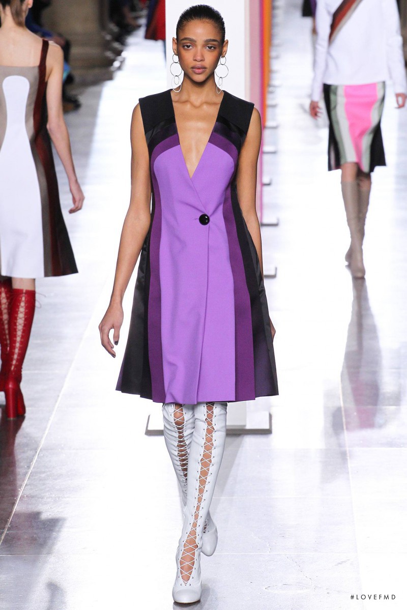 Aya Jones featured in  the Jonathan Saunders fashion show for Autumn/Winter 2015
