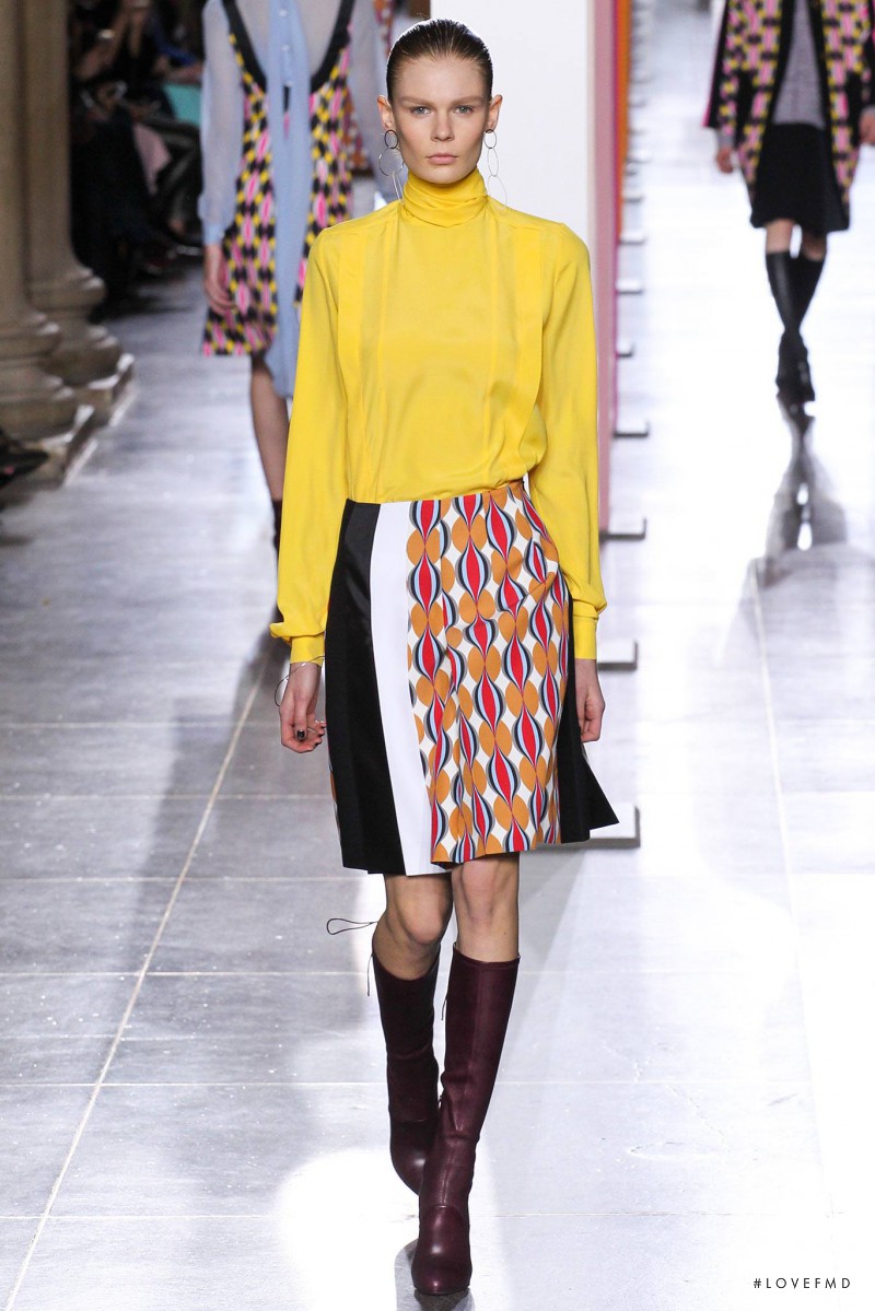 Alexandra Elizabeth Ljadov featured in  the Jonathan Saunders fashion show for Autumn/Winter 2015