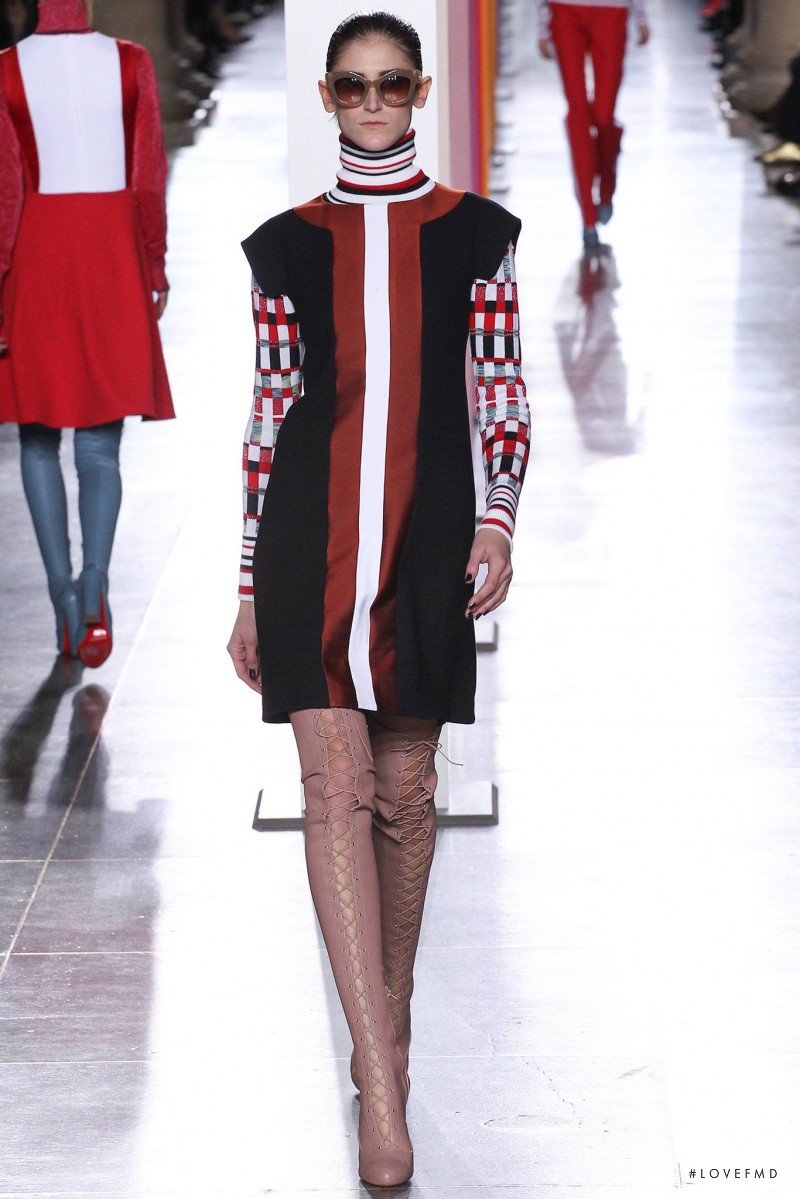 Daiane Conterato featured in  the Jonathan Saunders fashion show for Autumn/Winter 2015