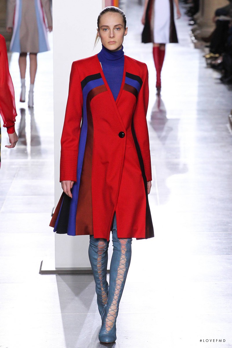 Olympia Campbell featured in  the Jonathan Saunders fashion show for Autumn/Winter 2015