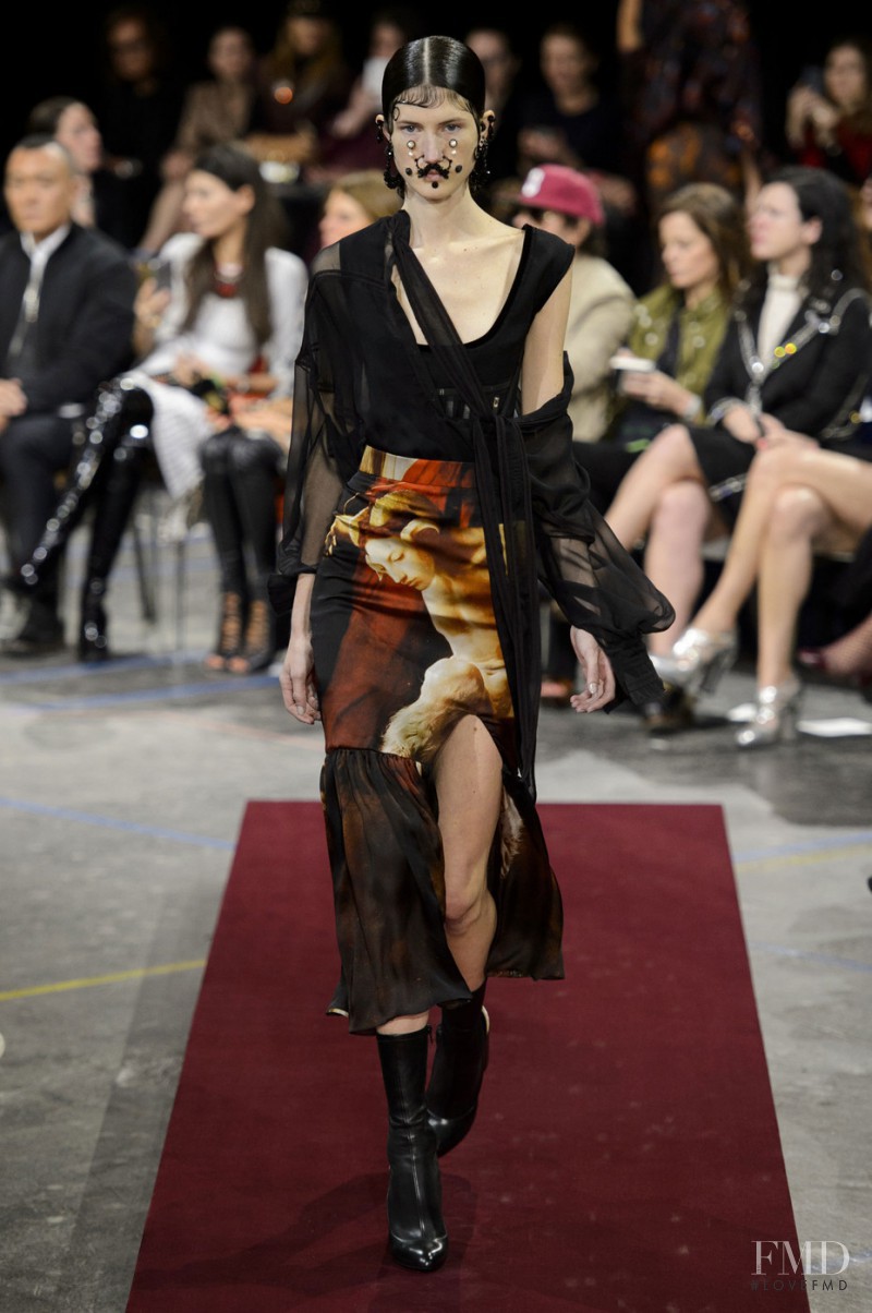Milagros Ganame featured in  the Givenchy fashion show for Autumn/Winter 2015