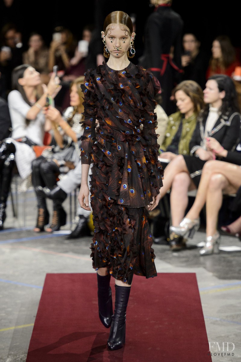 Grace Simmons featured in  the Givenchy fashion show for Autumn/Winter 2015
