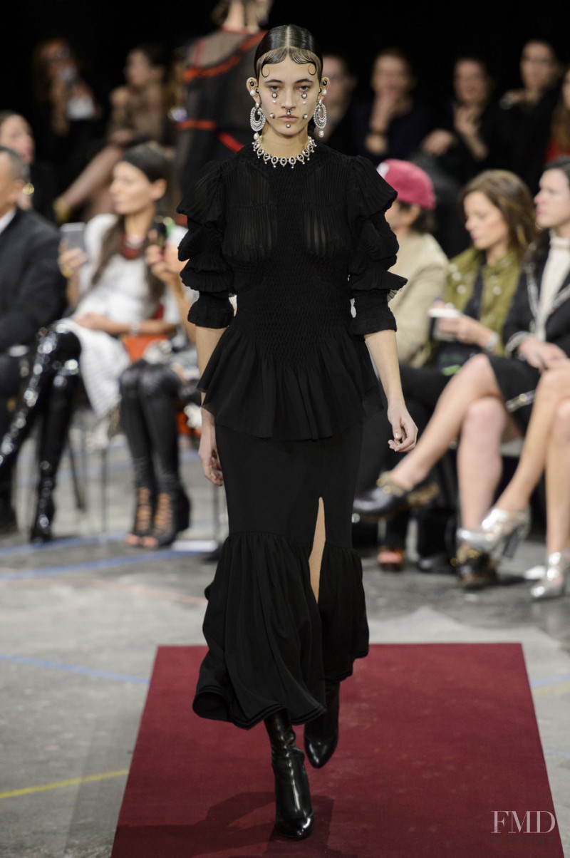 Greta Varlese featured in  the Givenchy fashion show for Autumn/Winter 2015