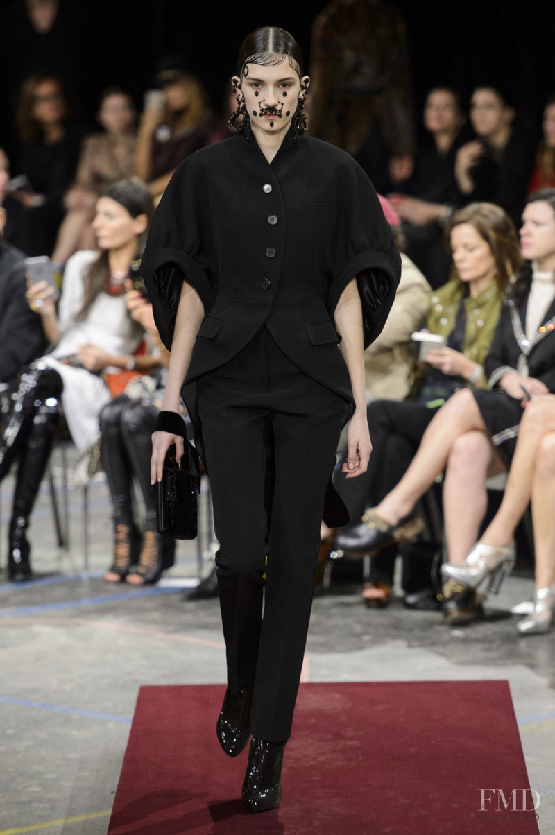 Irina Djuranovic featured in  the Givenchy fashion show for Autumn/Winter 2015