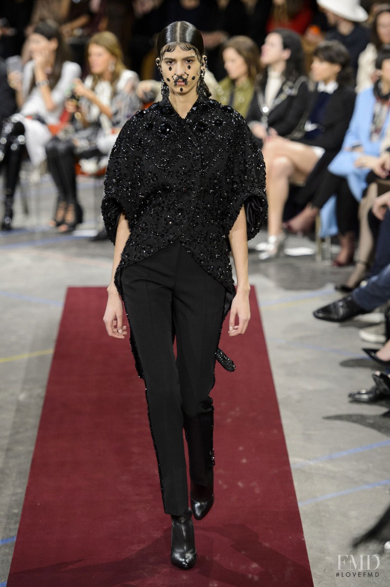 Mica Arganaraz featured in  the Givenchy fashion show for Autumn/Winter 2015
