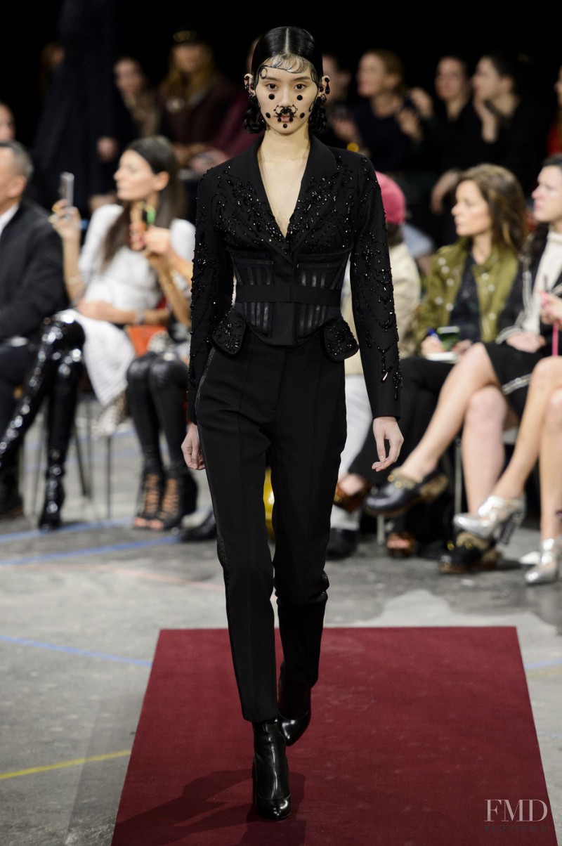 Ming Xi featured in  the Givenchy fashion show for Autumn/Winter 2015