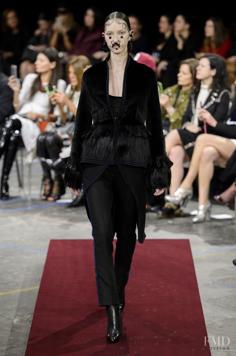 Liza Ostanina featured in  the Givenchy fashion show for Autumn/Winter 2015