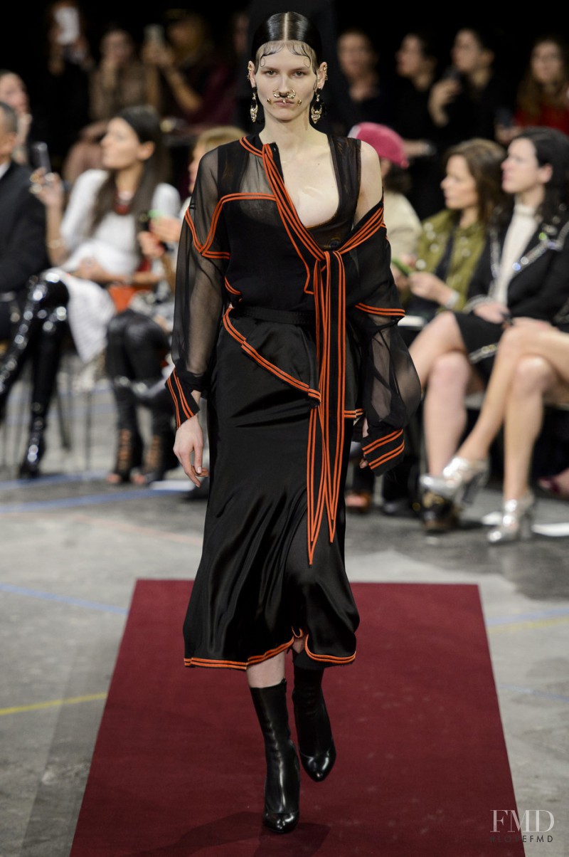 Katlin Aas featured in  the Givenchy fashion show for Autumn/Winter 2015