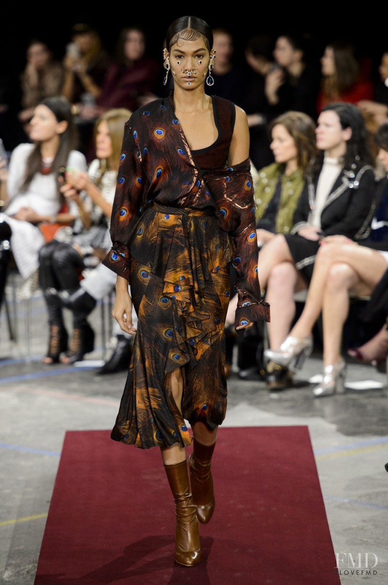 Joan Smalls featured in  the Givenchy fashion show for Autumn/Winter 2015