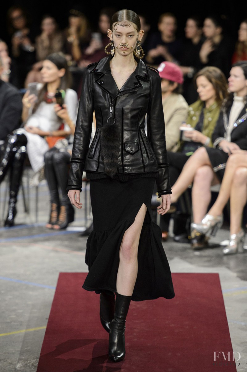 Ondria Hardin featured in  the Givenchy fashion show for Autumn/Winter 2015