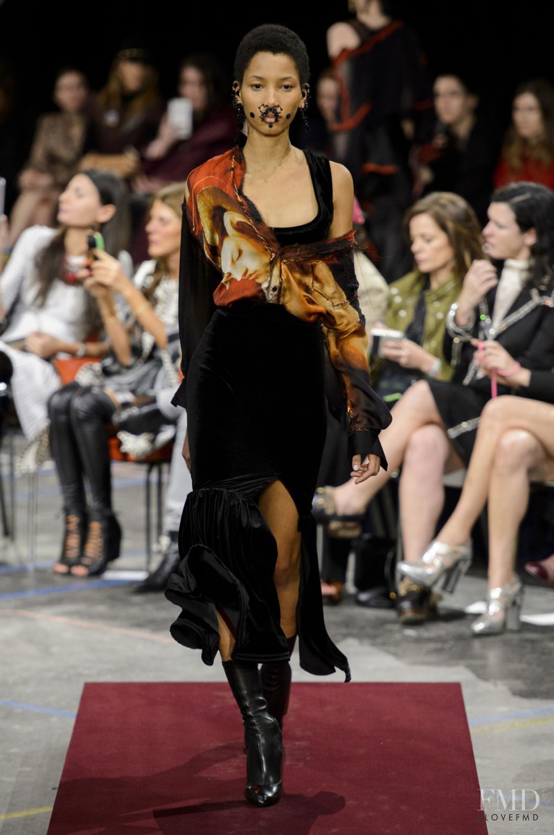 Lineisy Montero featured in  the Givenchy fashion show for Autumn/Winter 2015