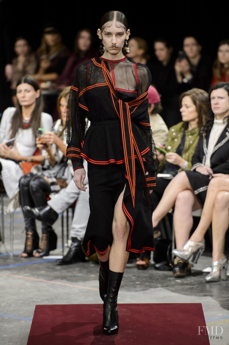 Sofia Tesmenitskaya featured in  the Givenchy fashion show for Autumn/Winter 2015