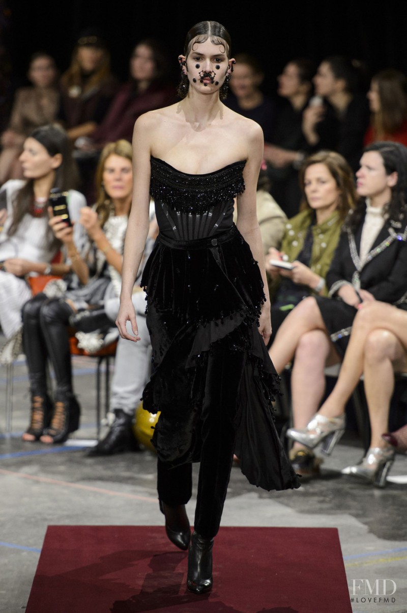 Vanessa Moody featured in  the Givenchy fashion show for Autumn/Winter 2015