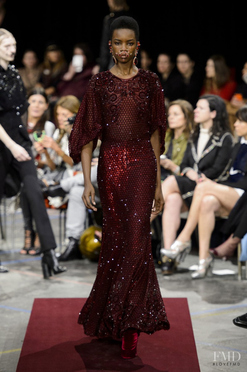 Maria Borges featured in  the Givenchy fashion show for Autumn/Winter 2015