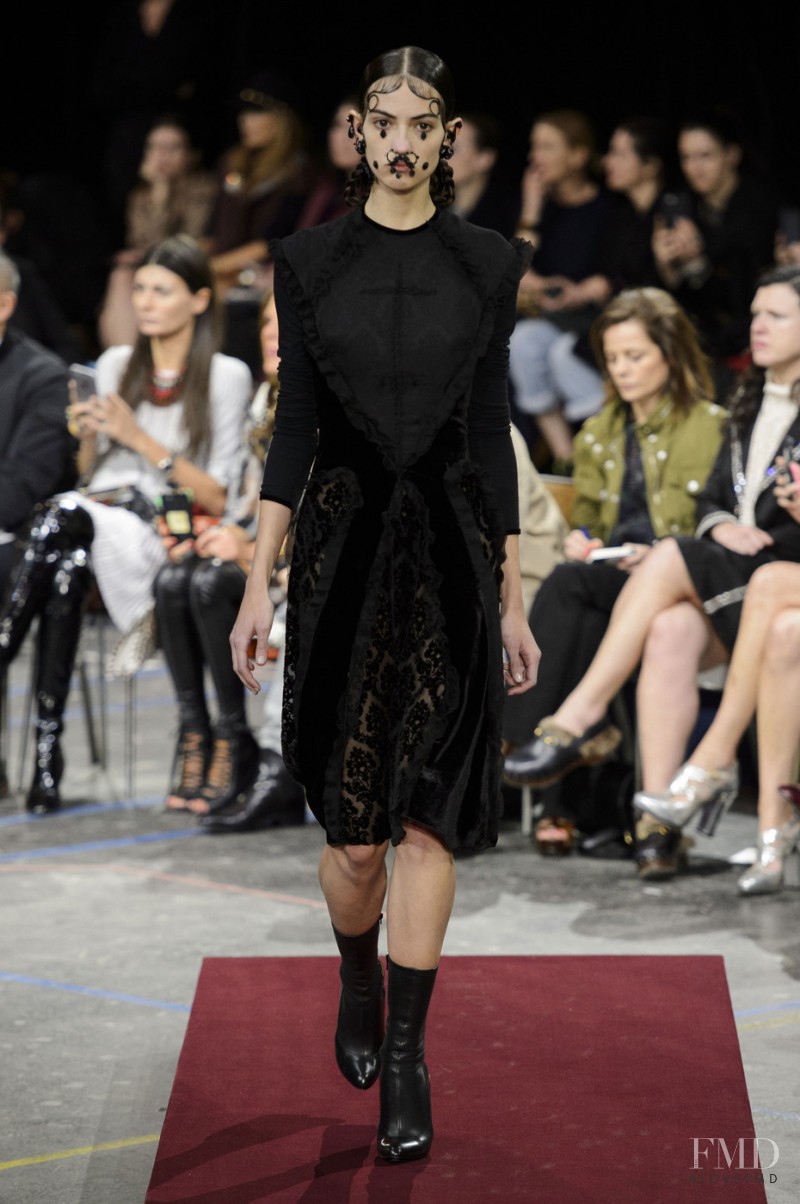 Camille Hurel featured in  the Givenchy fashion show for Autumn/Winter 2015