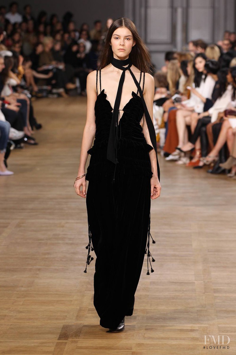 Irina Shnitman featured in  the Chloe fashion show for Autumn/Winter 2015