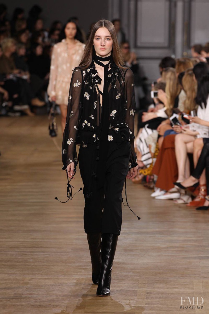 Joséphine Le Tutour featured in  the Chloe fashion show for Autumn/Winter 2015