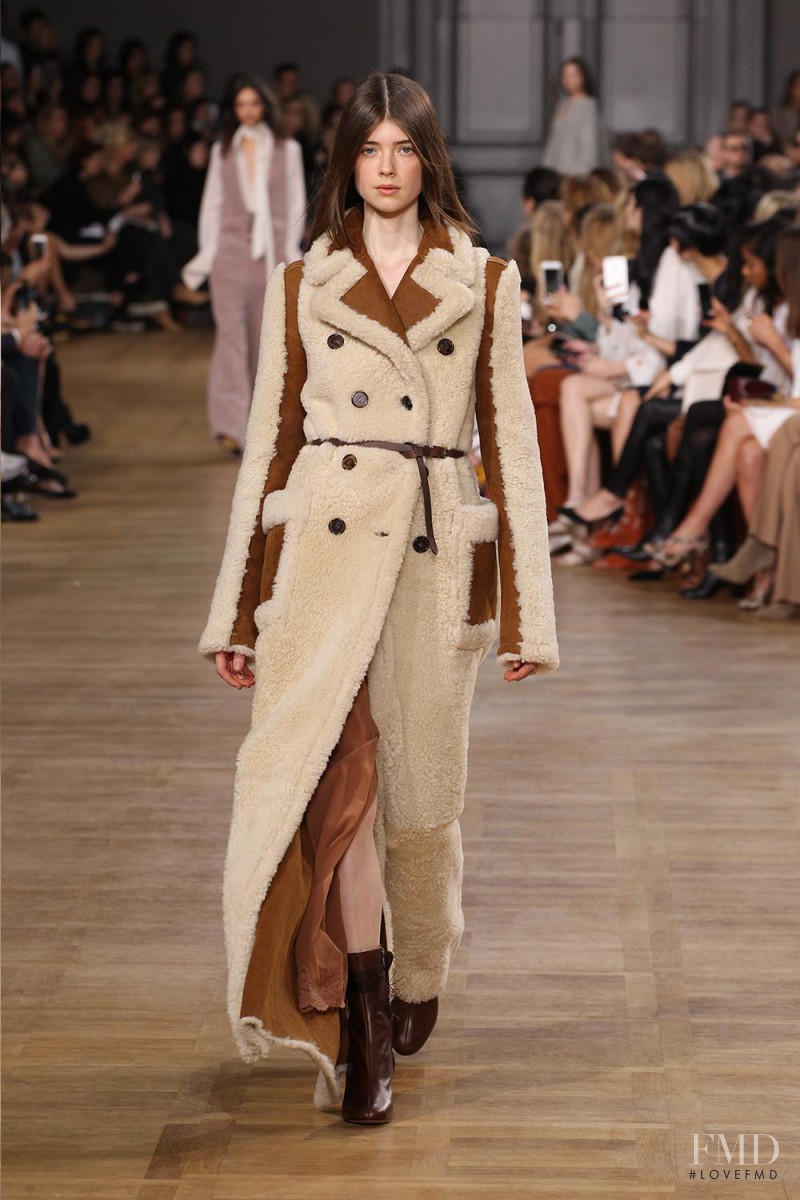 Jessica Burley featured in  the Chloe fashion show for Autumn/Winter 2015
