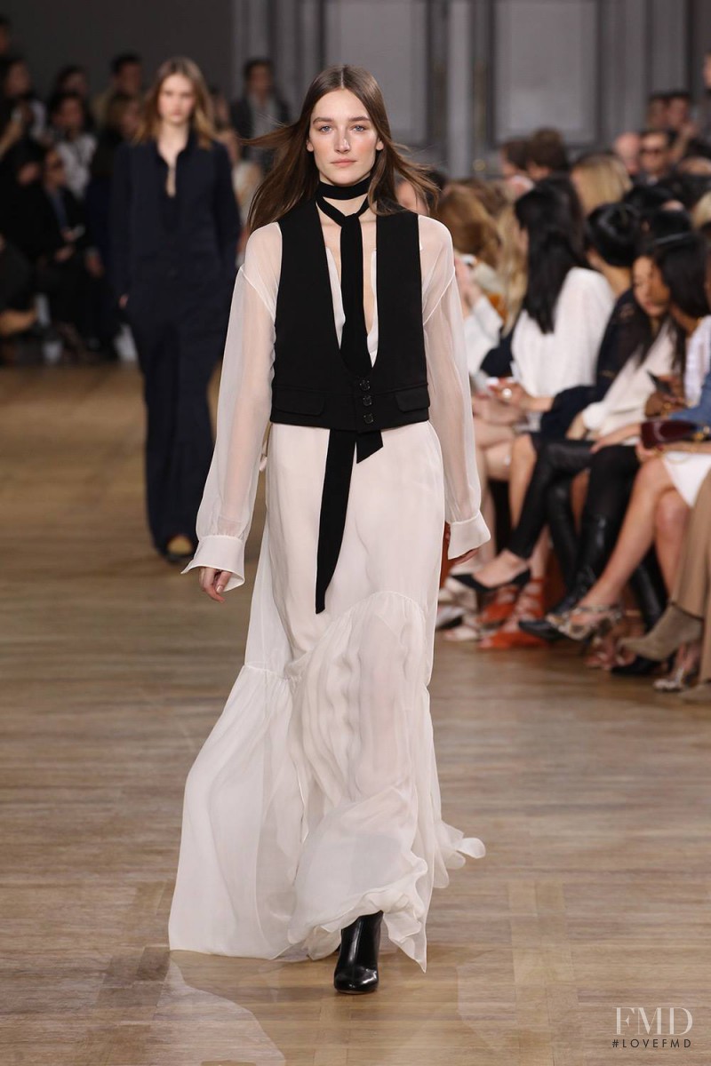 Joséphine Le Tutour featured in  the Chloe fashion show for Autumn/Winter 2015
