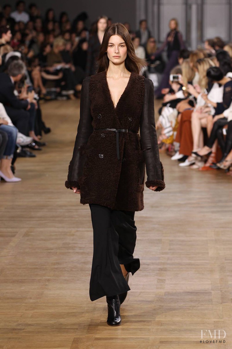 Ophélie Guillermand featured in  the Chloe fashion show for Autumn/Winter 2015