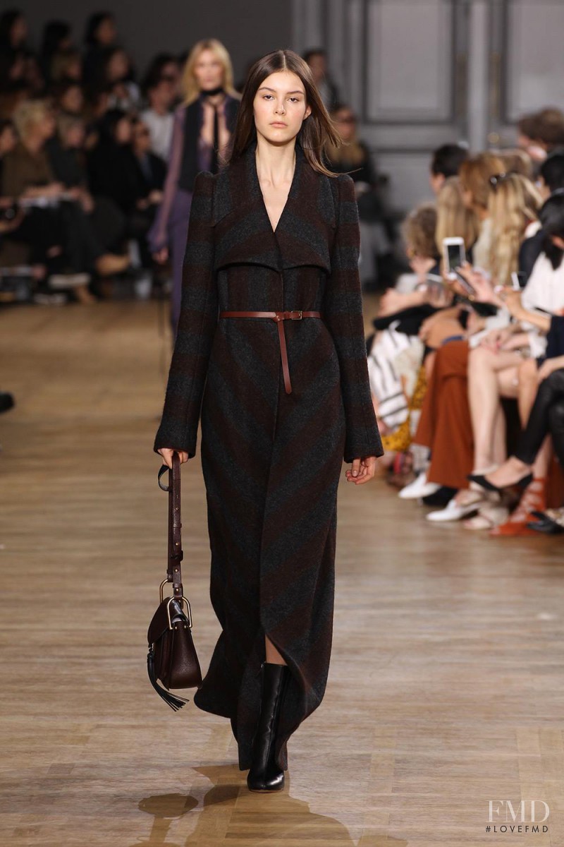 Irina Shnitman featured in  the Chloe fashion show for Autumn/Winter 2015