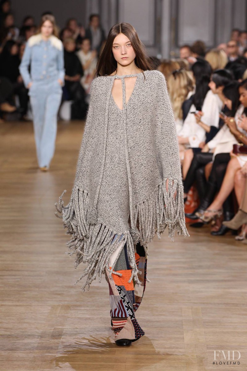 Yumi Lambert featured in  the Chloe fashion show for Autumn/Winter 2015