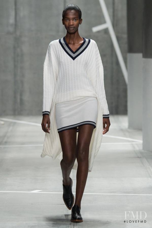 Aamito Stacie Lagum featured in  the Lacoste fashion show for Autumn/Winter 2015